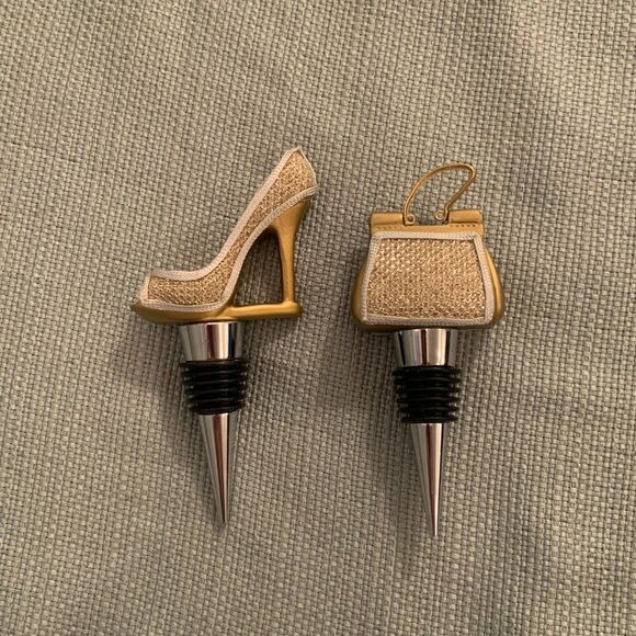Wine Stoppers Shoe and Handbag Design 4" and 5" Tall - Picture 2 of 2